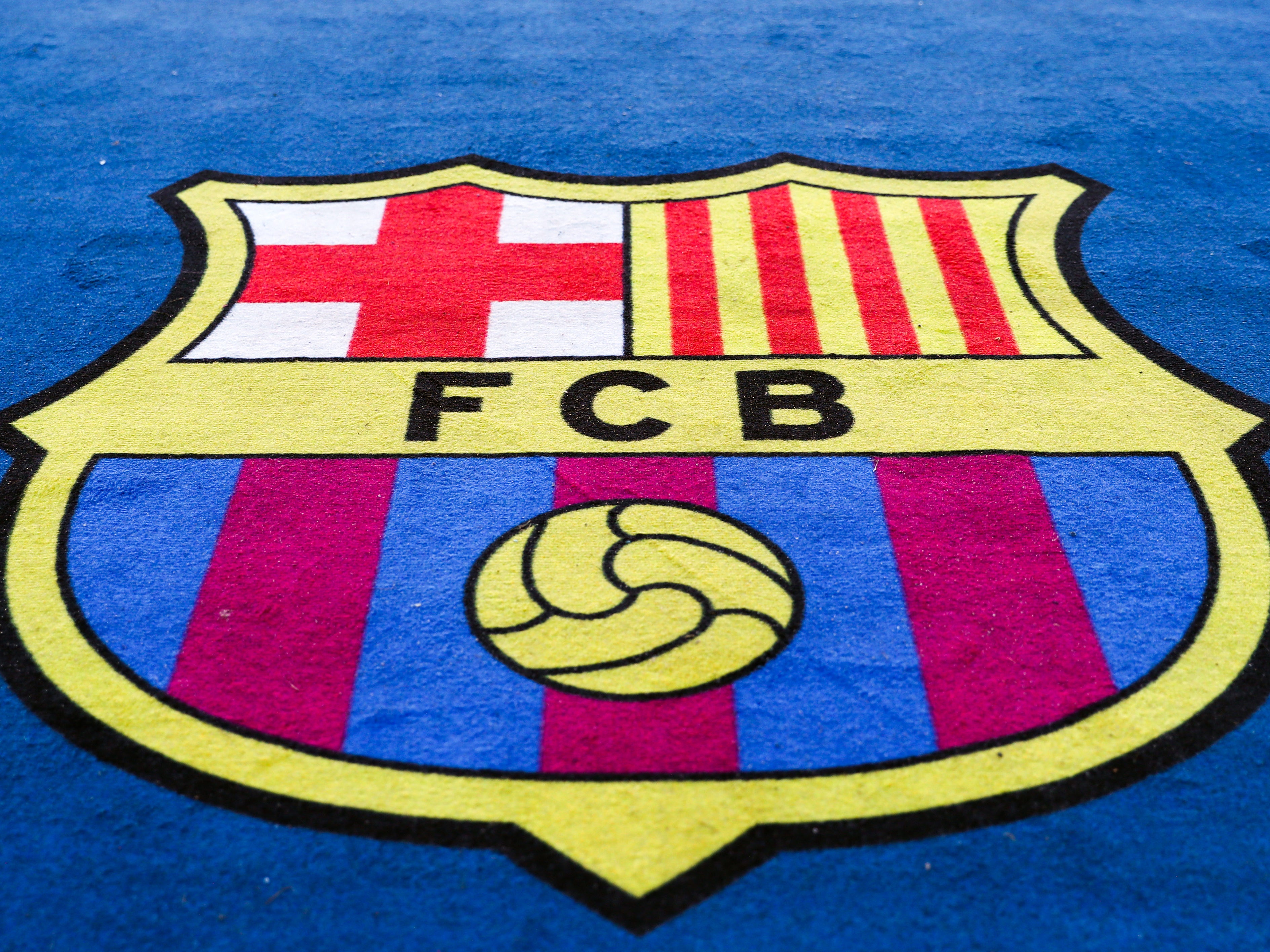 A general view of the Barcelona badge