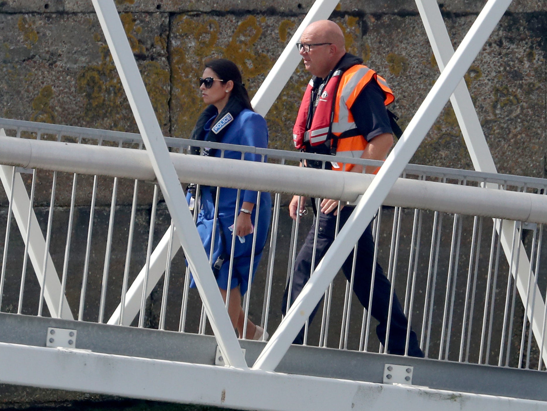 Priti Patel in Dover last year