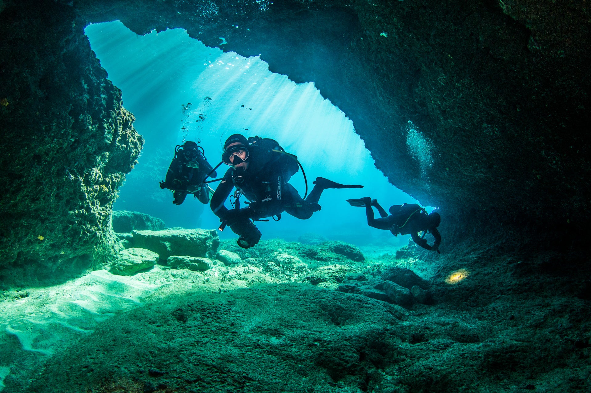 Santa Maria Caves offers one of the best dive sites on Gozo