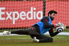 Alisson: Liverpool goalkeeper to return against Chelsea