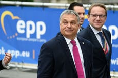 Orban orders MEPs to quit centre-right EU faction ahead of vote to oust Hungarian nationalist party