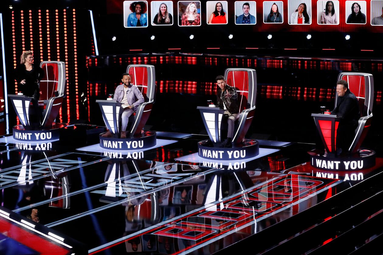 Kelly Clarkson, John Legend, Nick Jonas, and Blake Shelton on ‘The Voice’
