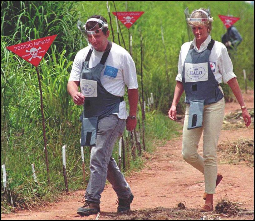 Princess Diana visits Angola