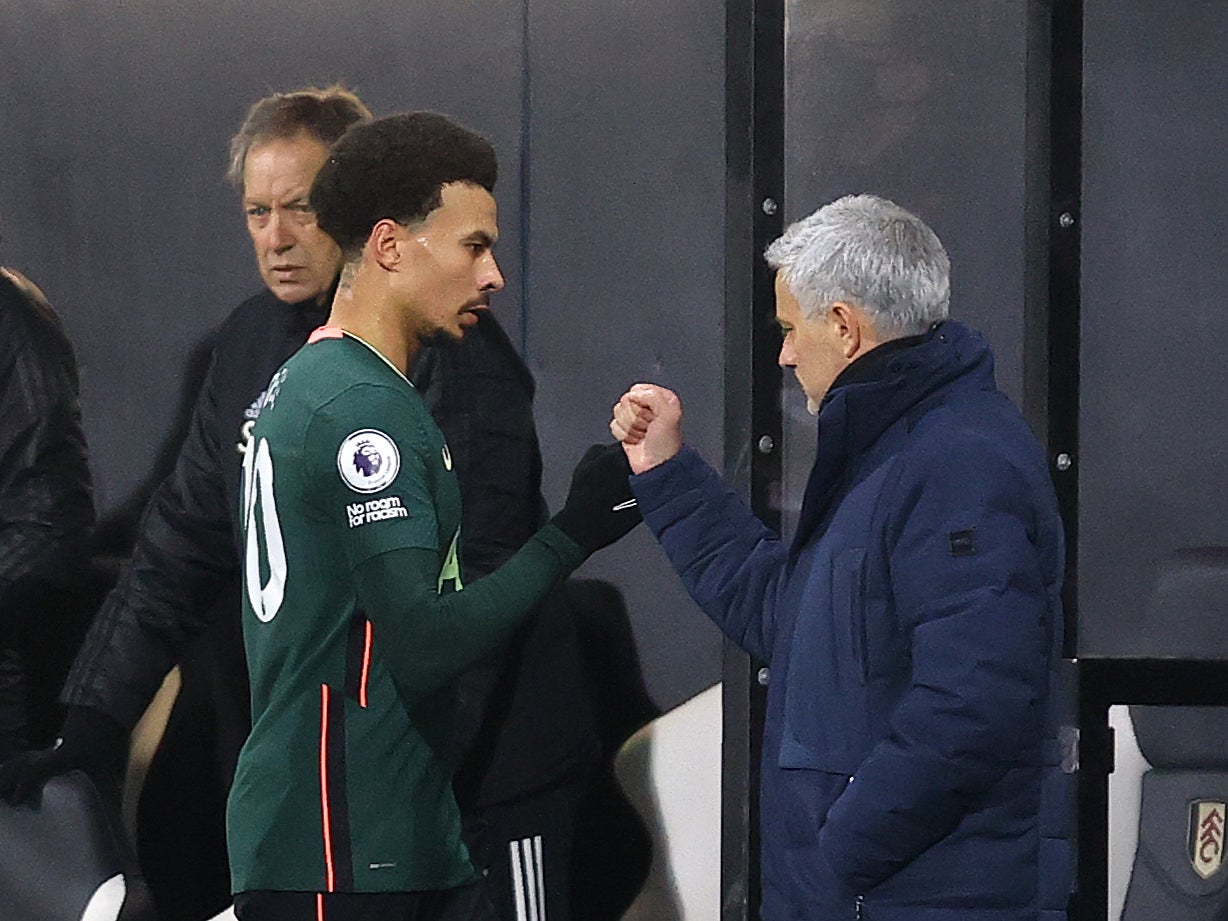 Tottenham midfielder Dele Alli and manager Jose Mourinho