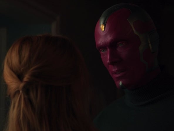 Wanda saying goodbye to Vision in the ‘WandaVision’ finale