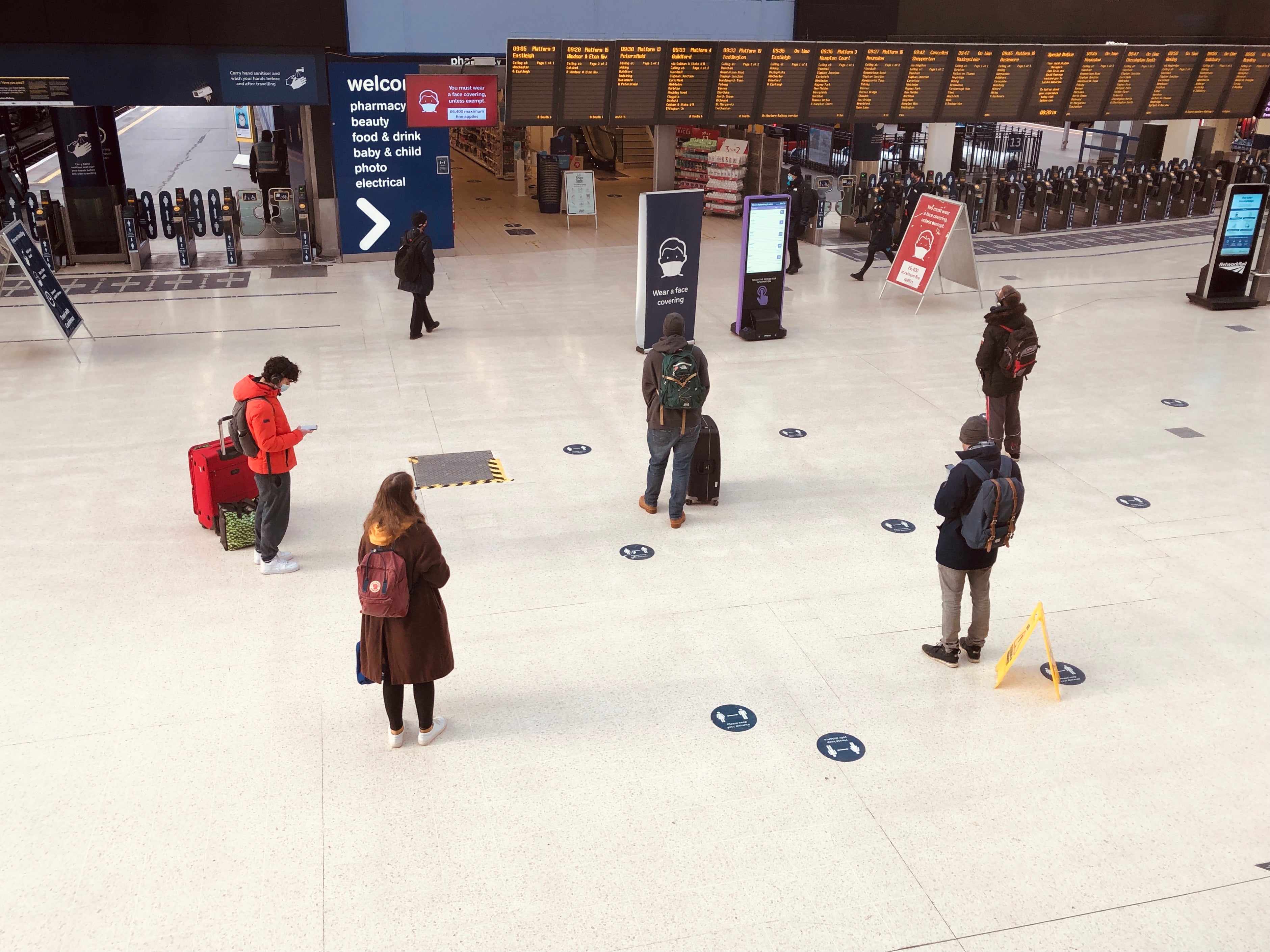 Waiting game: the taxpayer is subsidising empty trains to the tune of £30m per day, including from London Waterloo – once the busiest station in Europe