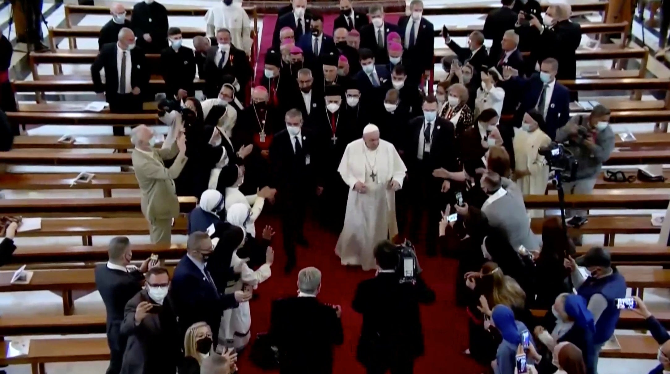 Pope Francis visits Our Lady of Salvation church