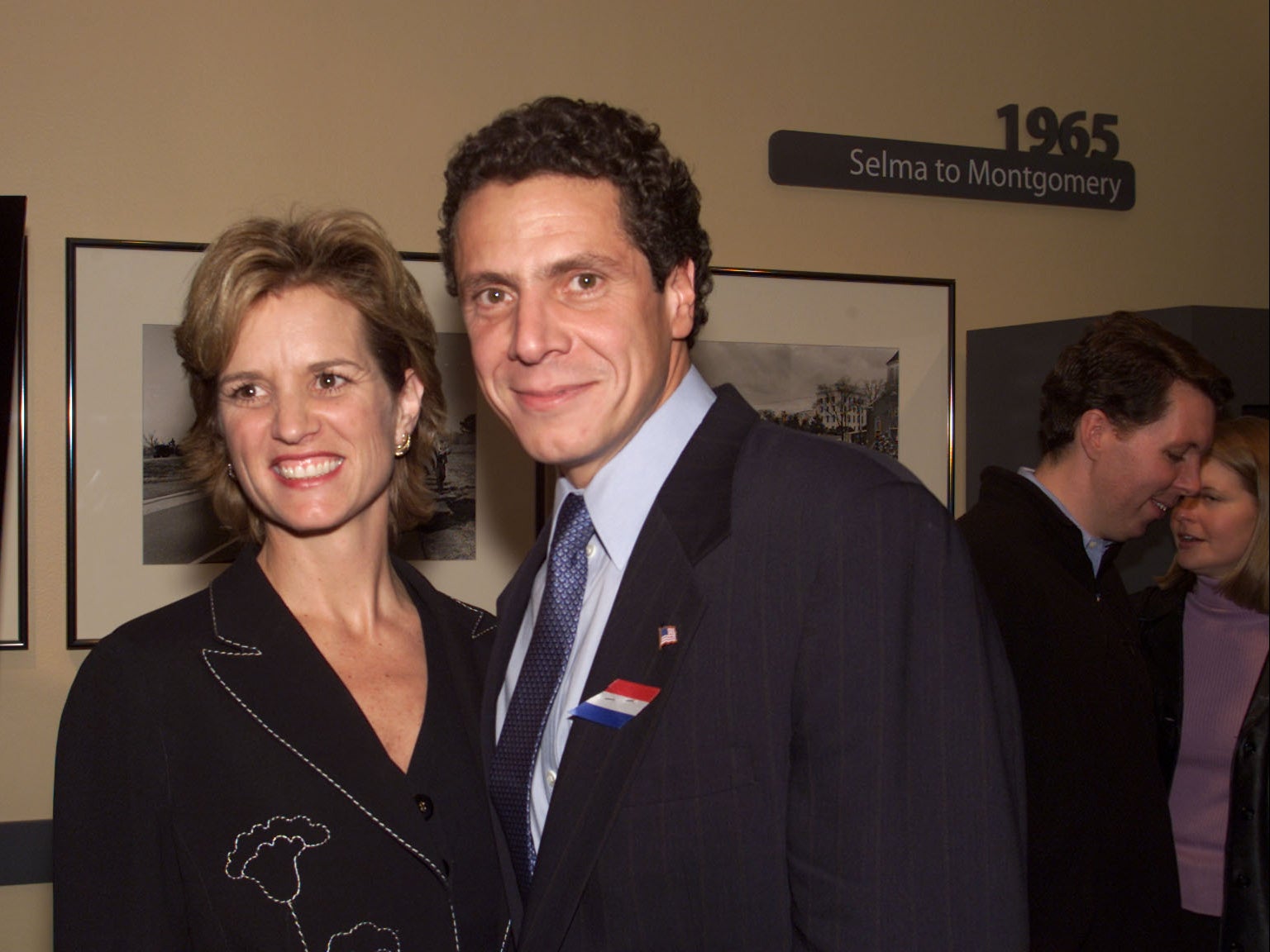 With his then wife, Kerry Kennedy Cuomo, at the launch of her book ‘Speak Truth to Power’ in October 2001