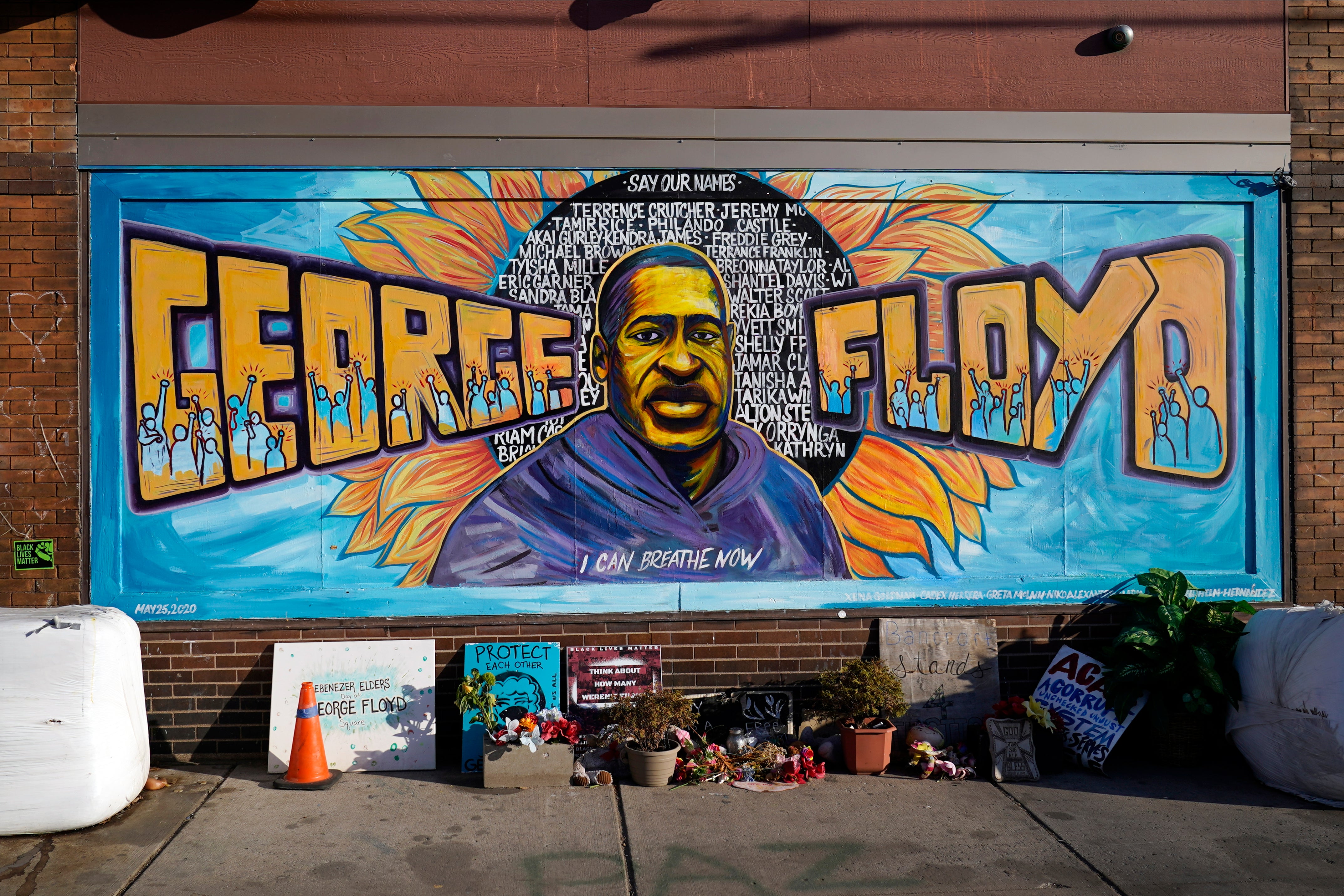 George Floyd Square is shown on Feb. 8, 2021, in Minneapolis.