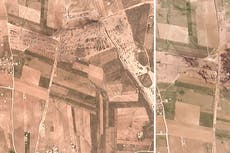 Satellite photos show aftermath of strike in northern Syria