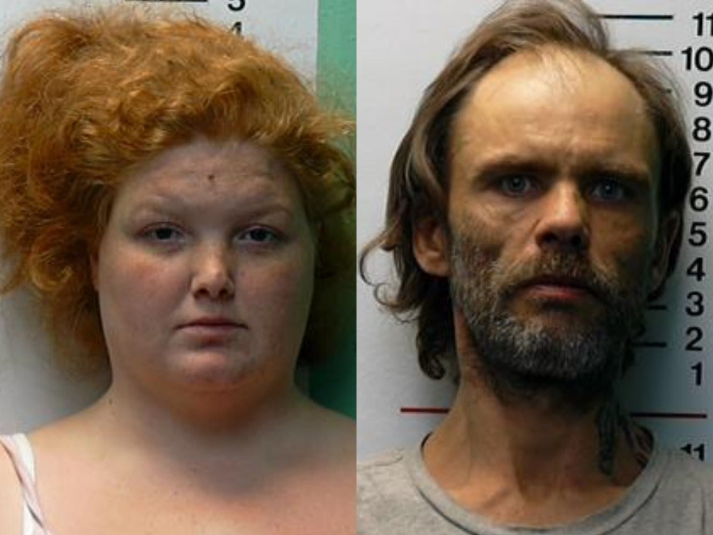 Police said that Brittany Gosney, 29, (L) and her boyfriend, James Hamilton, 42, (R) dumped the child’s body into the river near Lawrenceburg, Indiana