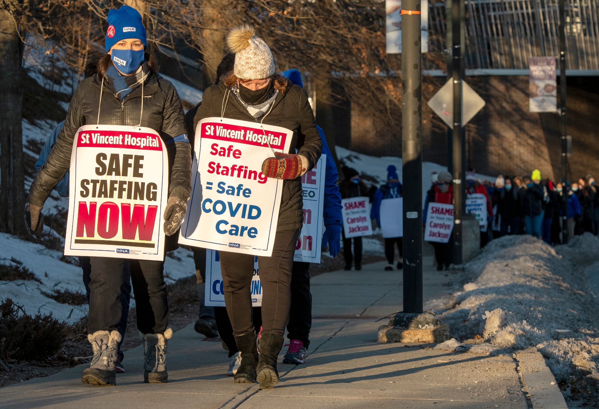 Virus Outbreak Nurses Strike