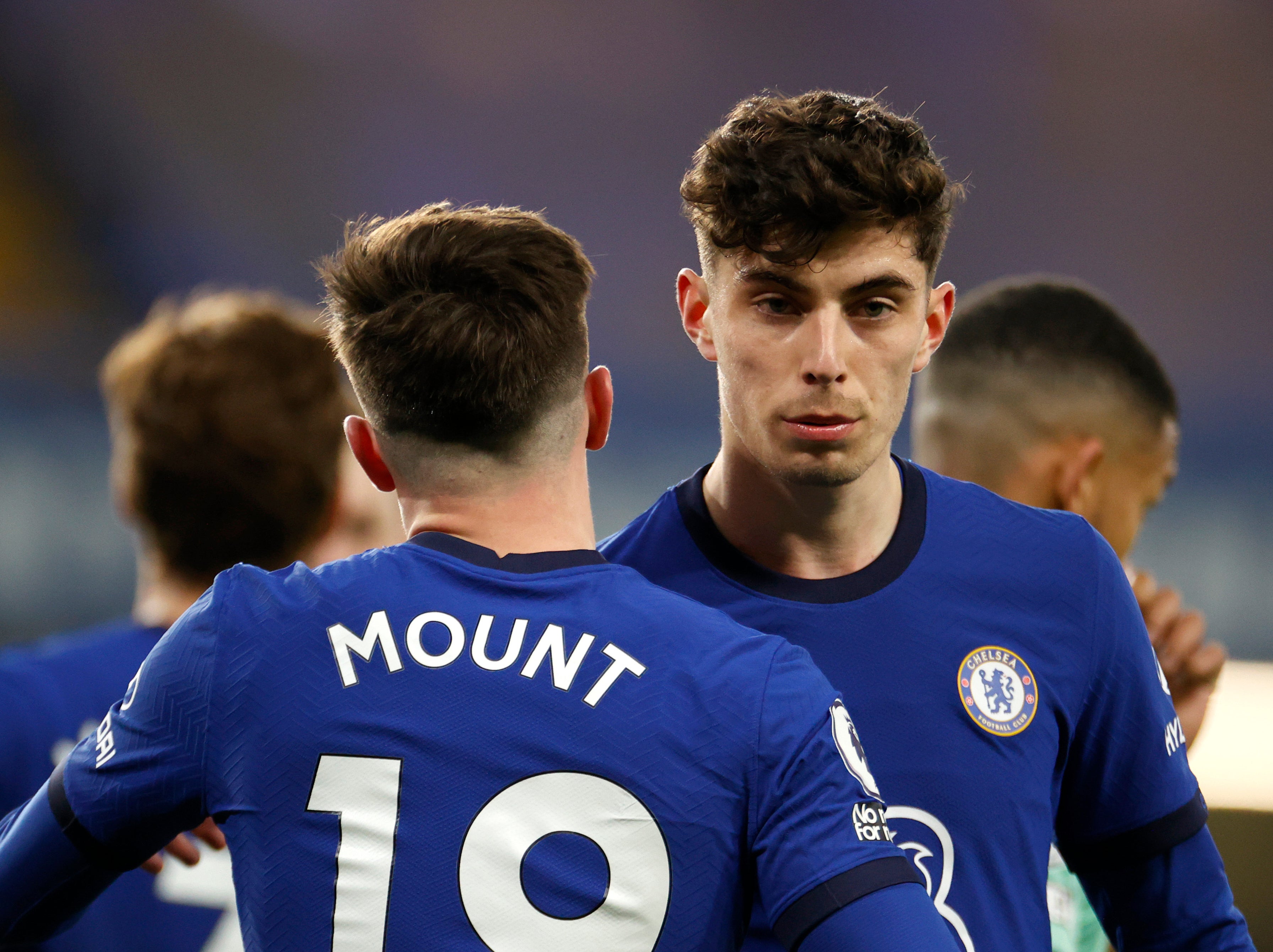 Chelsea midfielders Mason Mount and Kai Havertz