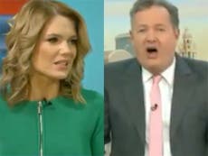 Piers Morgan under fire for ‘blatant misogyny and ‘bullyboy’ comments about Charlotte Hawkins’s ‘mini-skirt’ on Good Morning Britain