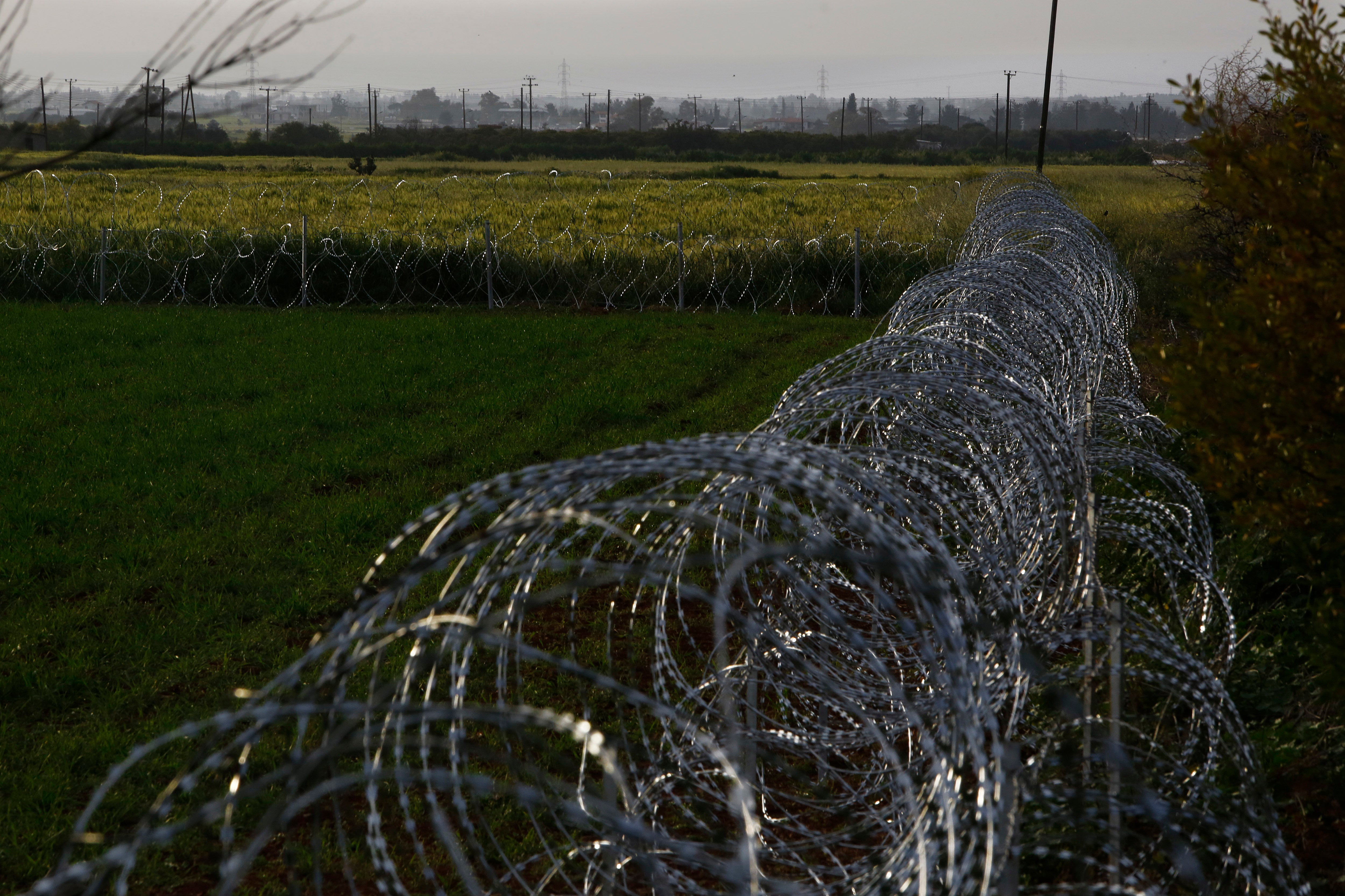 Cyprus Migrants Razor Wire