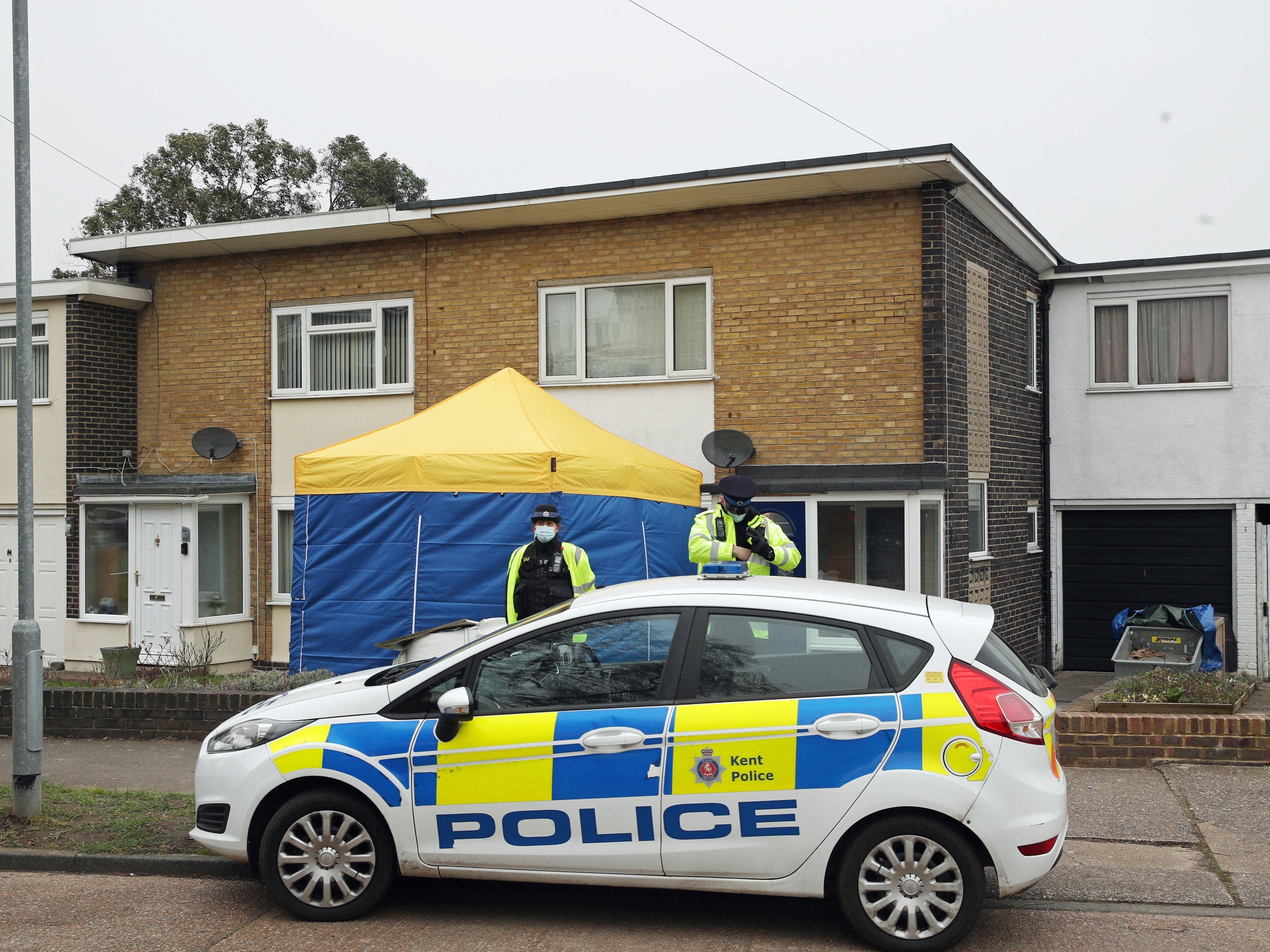 Police activity outside a house in Freemens Way in Deal, Kent, as detectives hunt for Sarah Everard, who went missing in south London