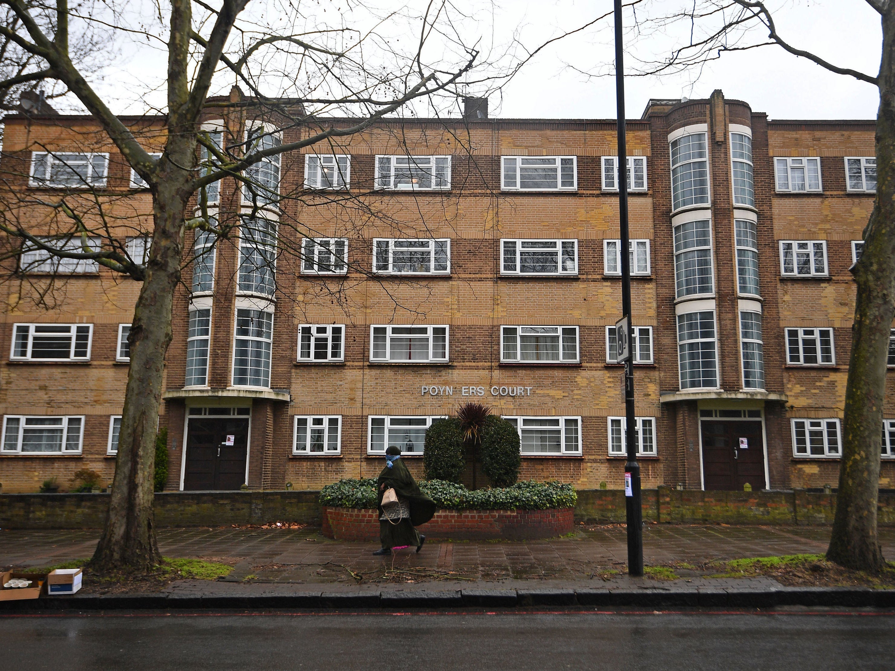 Poynders Court on the A205 in Clapham, during the continuing search for Sarah Everard