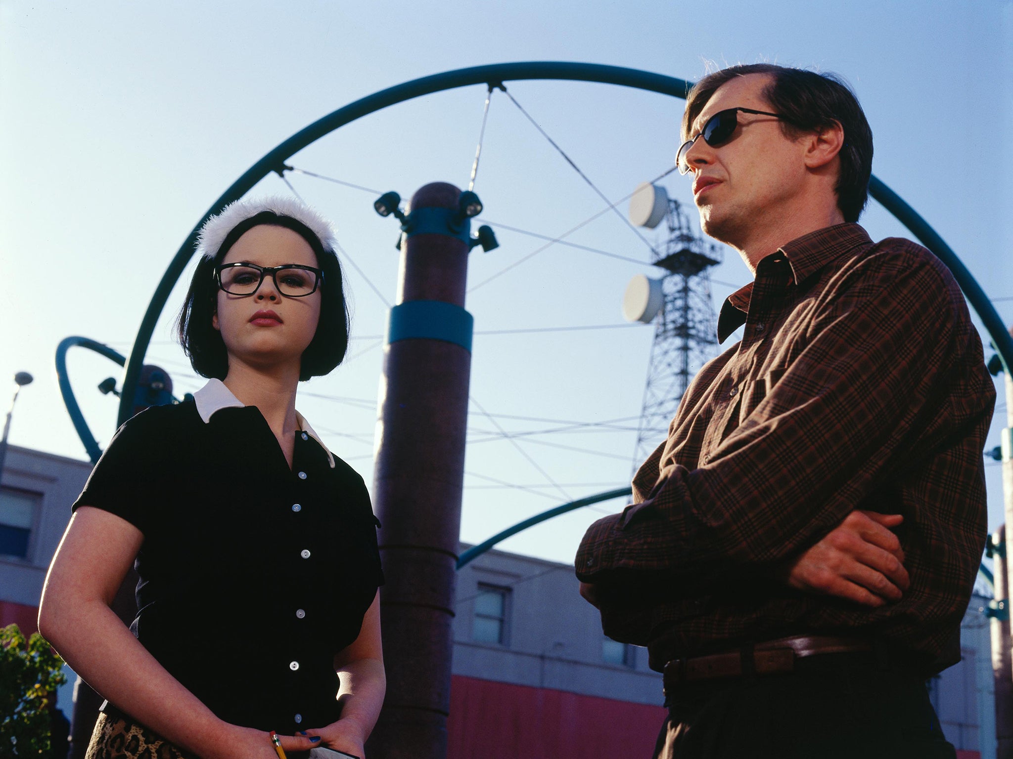 Thora Birch and Steve Buscemi as Enid and Seymour