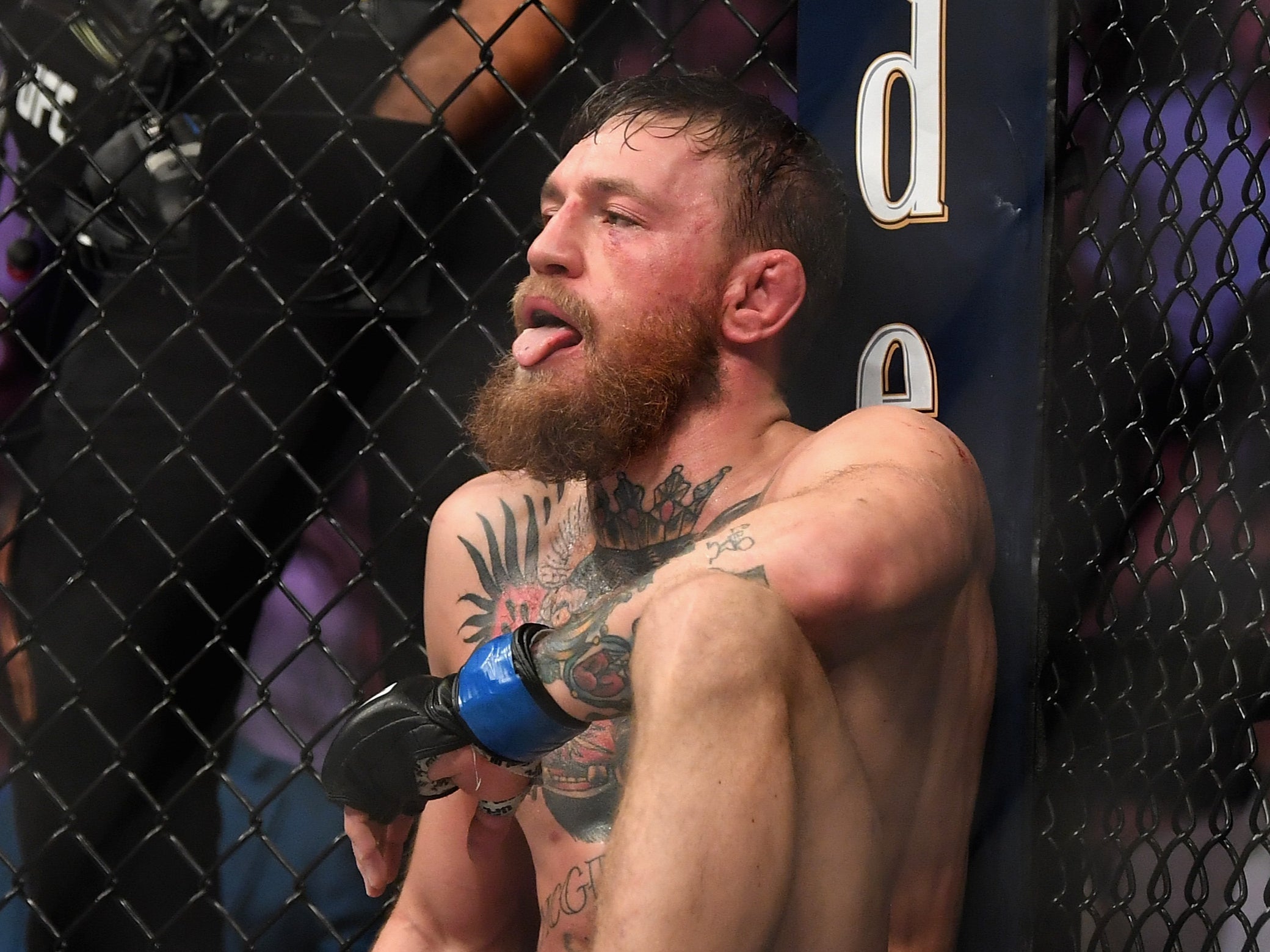 Conor McGregor after his defeat by Khabib Nurmagomedov in October 2018