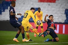 PSG vs Barcelona result: Lionel Messi scores stunner before penalty miss in Champions League exit