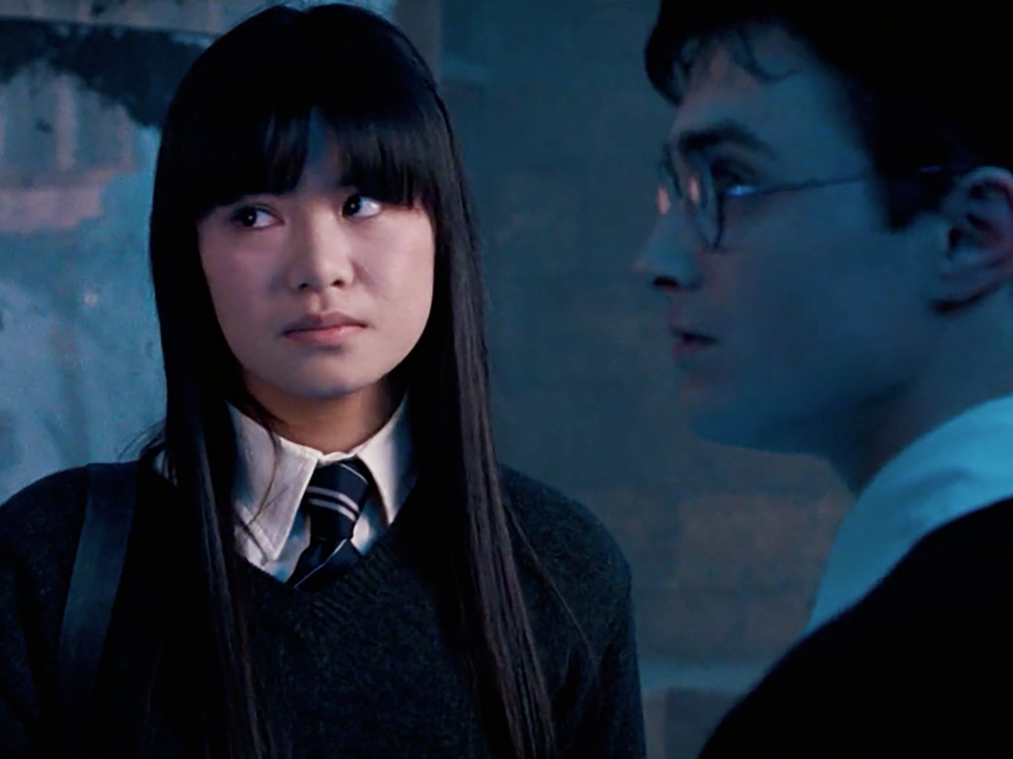 Katie Leung and Daniel Radcliffe as Cho Chang and Harry Potter