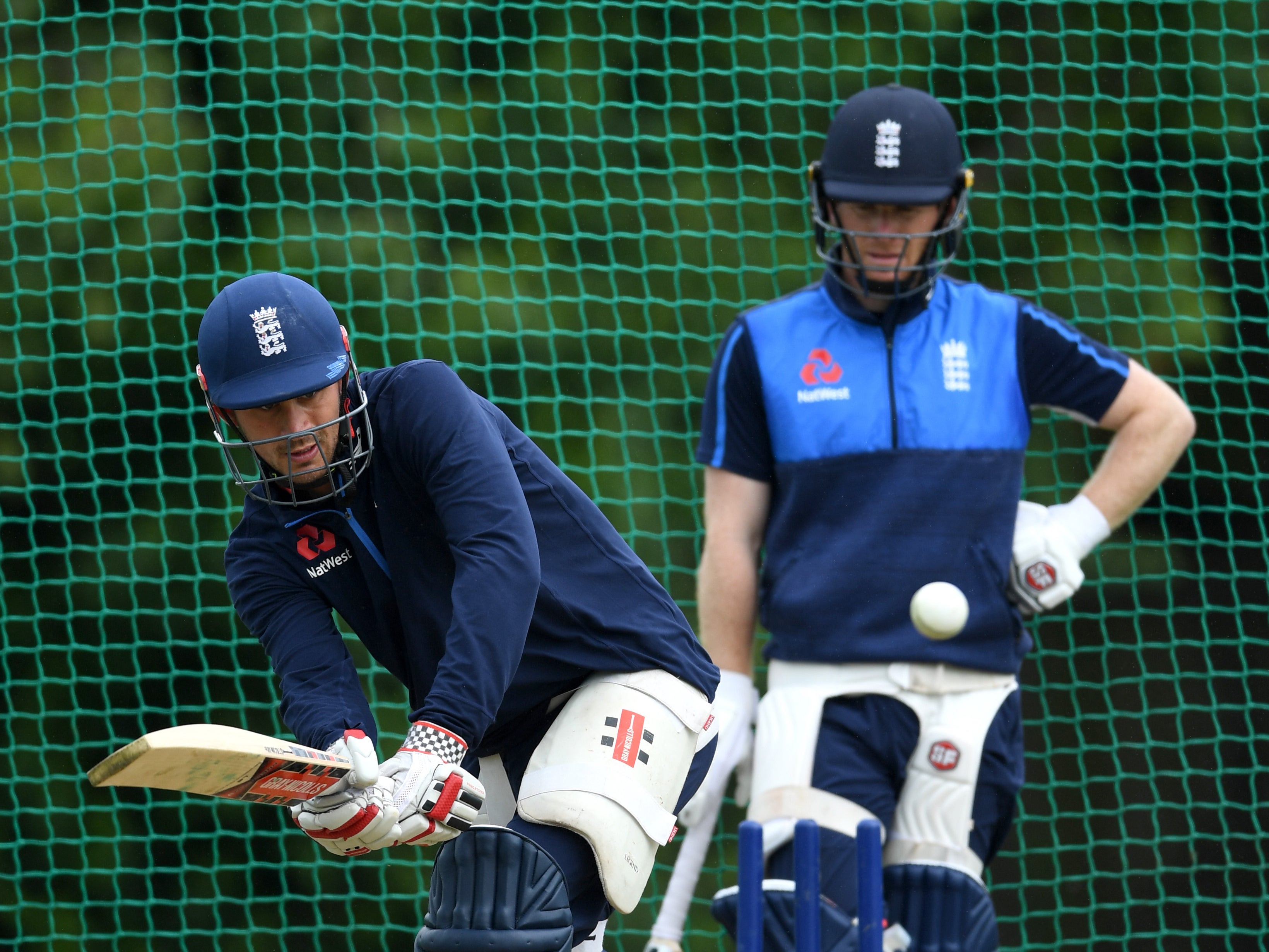 England batsmen Alex Hales and Eoin Morgan