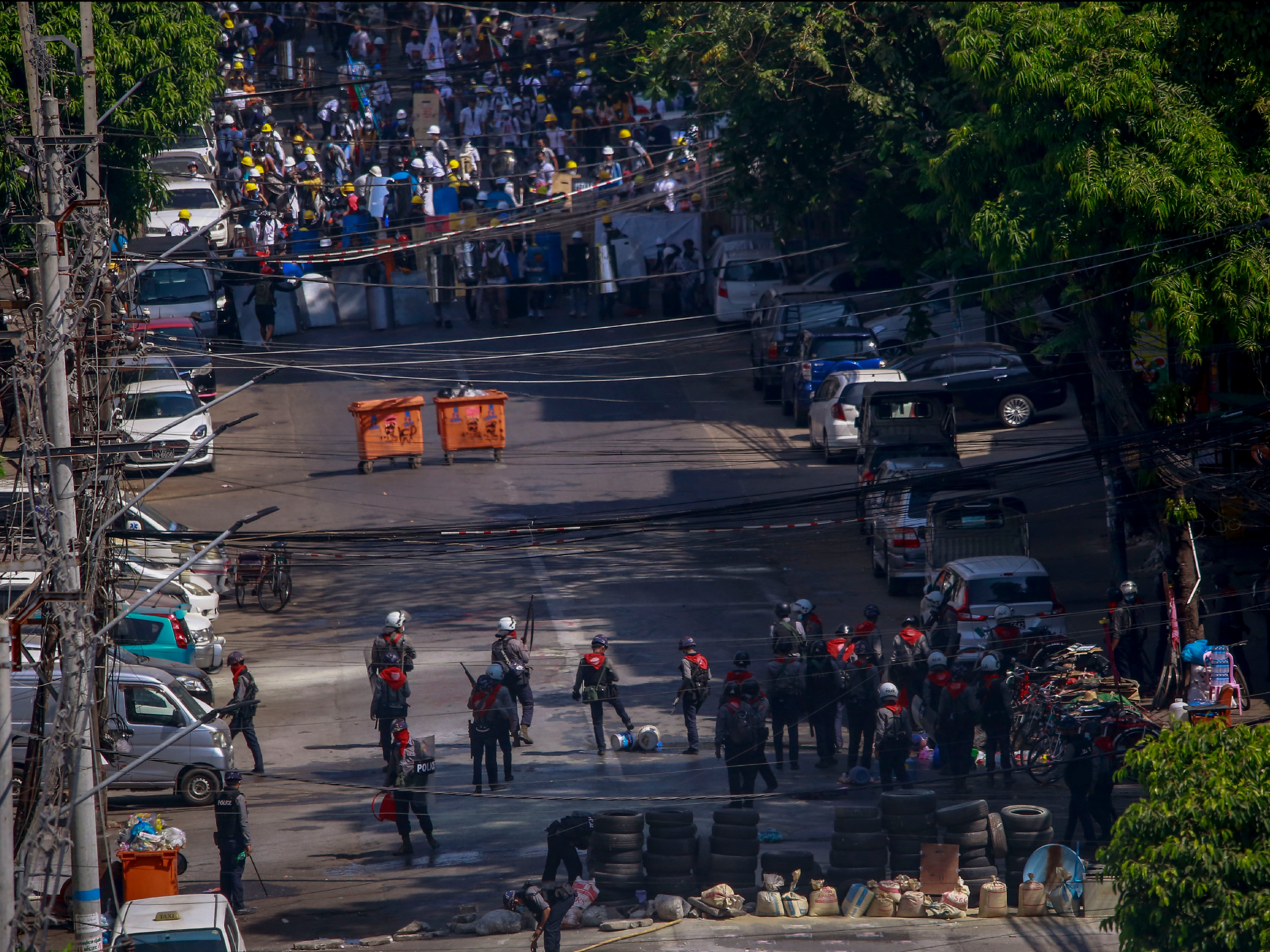 The protester was one of around 60 people who were picked up by police in Myeik on Tuesday