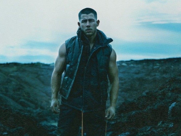 Nick Jonas in artwork for Spaceman