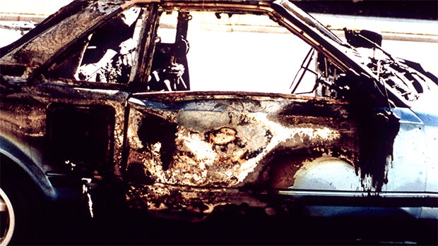 One of Mark Hofmann’s bombs in Salt Lake City, Utah, in 1985 that killed two people