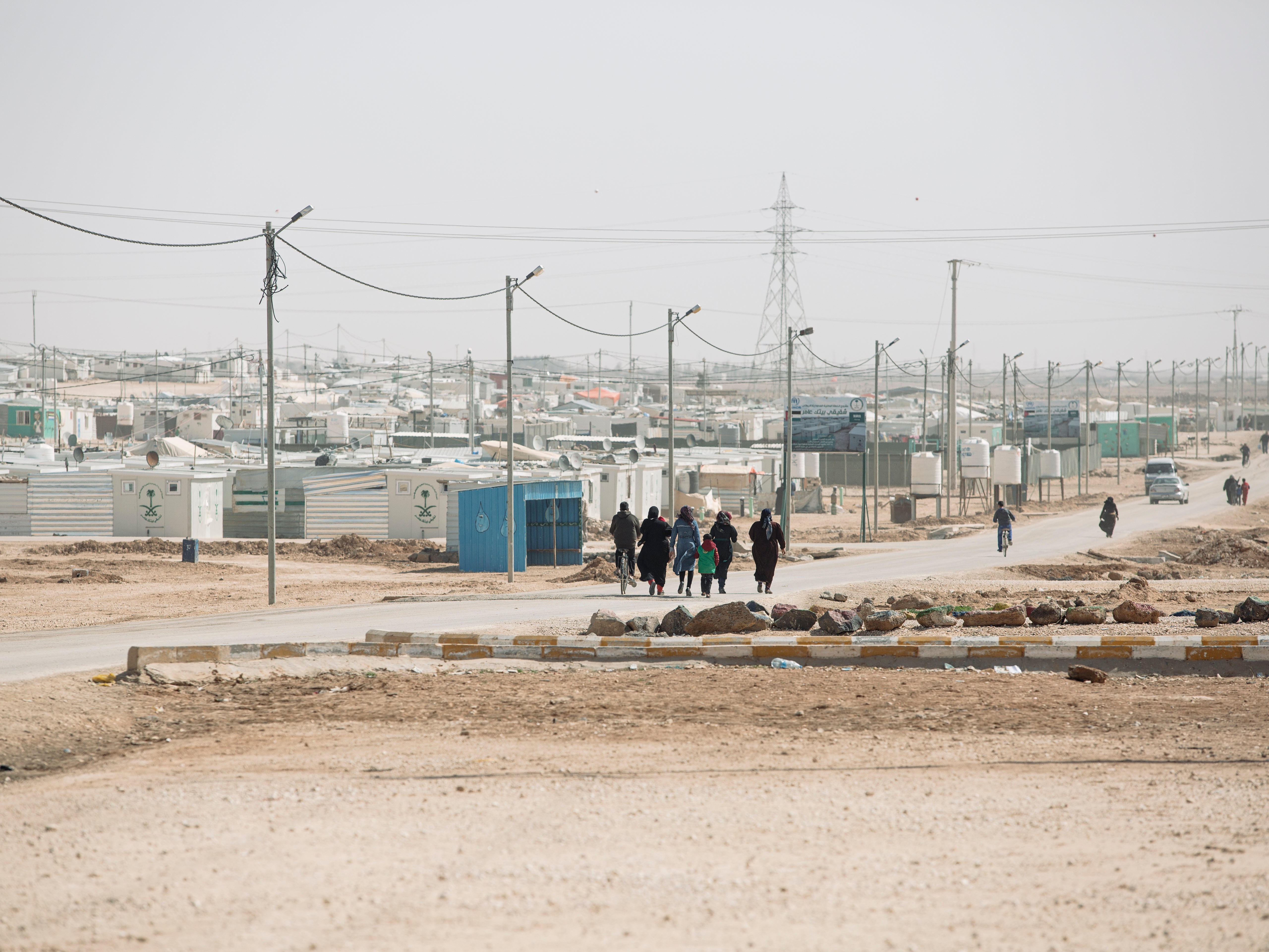 The scale of Zaatari Refugee Camp in Jordan, built to provide temporary shelter for displaced Syrians, is vast