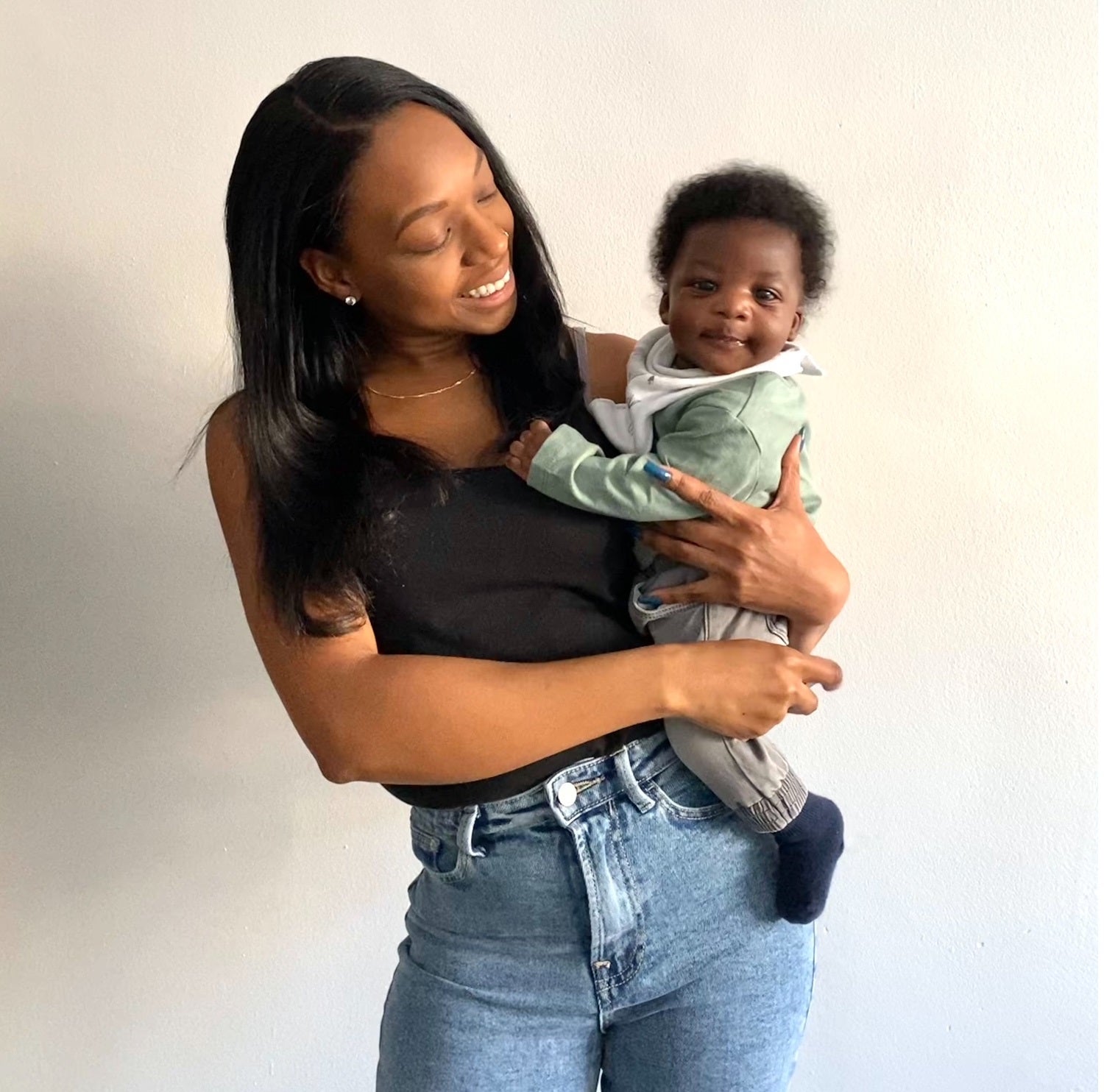 Danyelle Mcfarlane with her youngest son Treyn