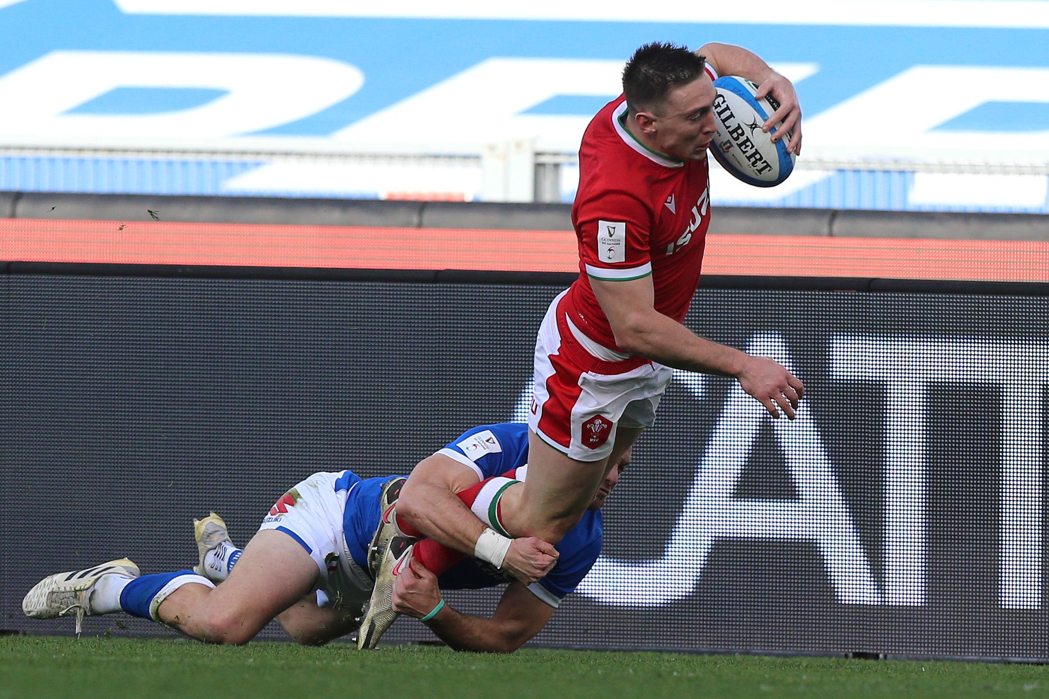 Josh Adams scored for Wales in their victory over Italy