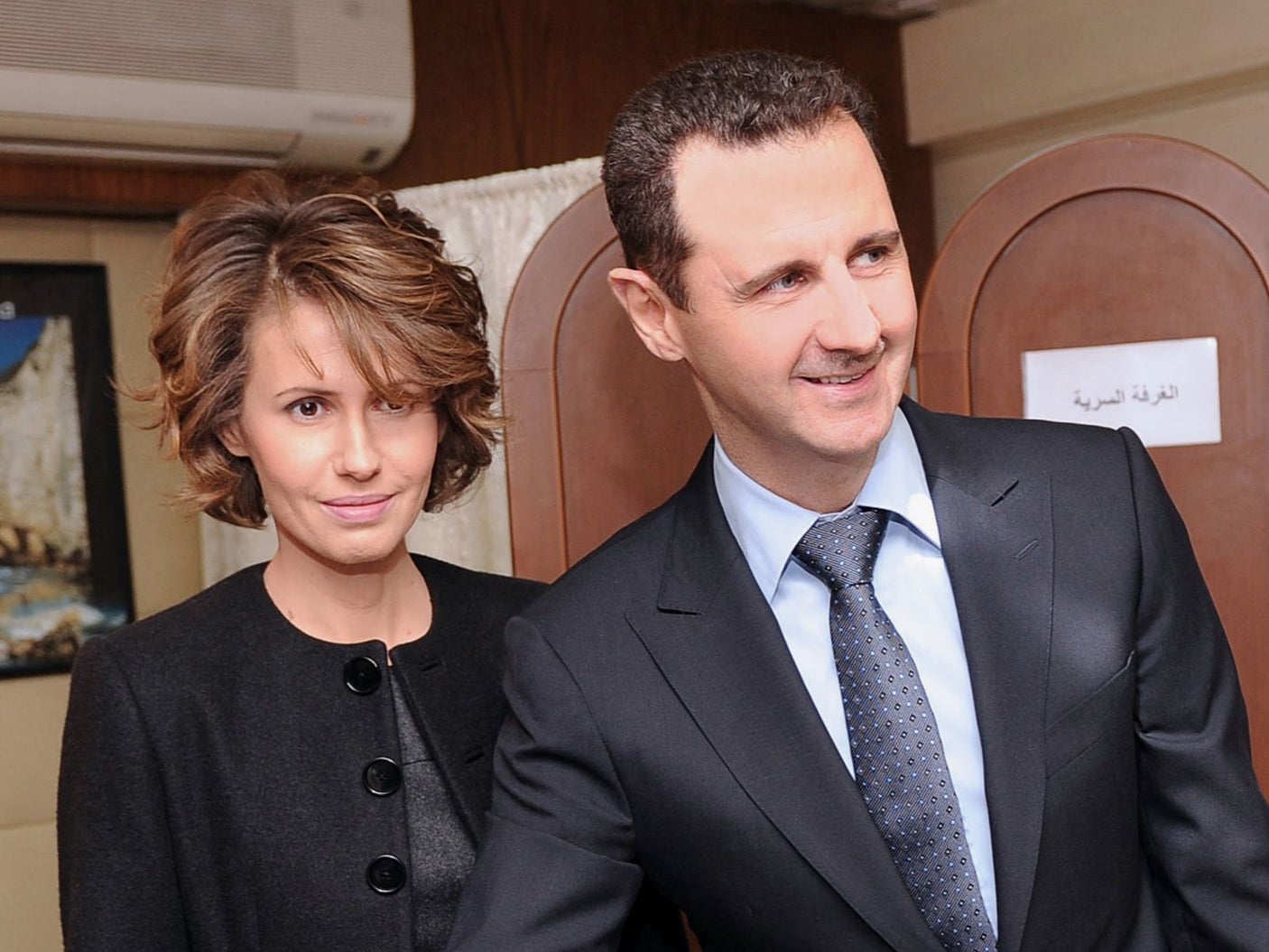 Syrian President Bashar al-Assad and his wife Asma in Damascus in 2012