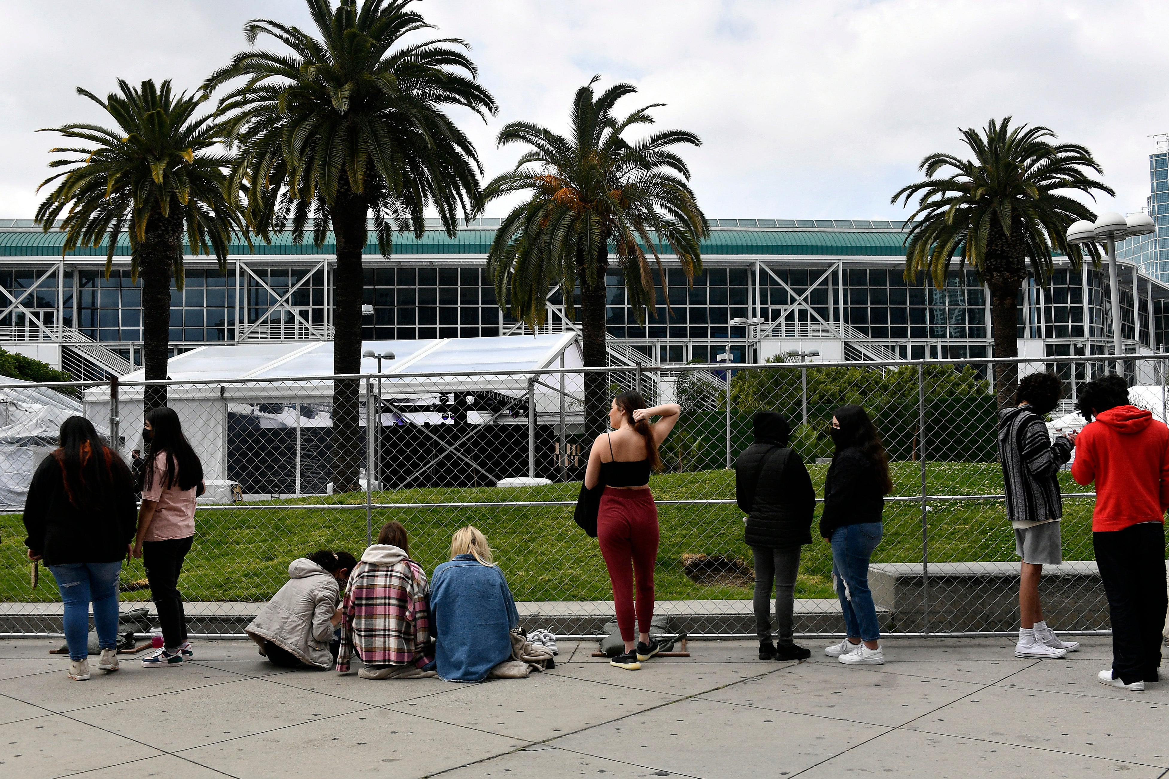 General view of the Los Angeles Convention Center on 14 March 2021