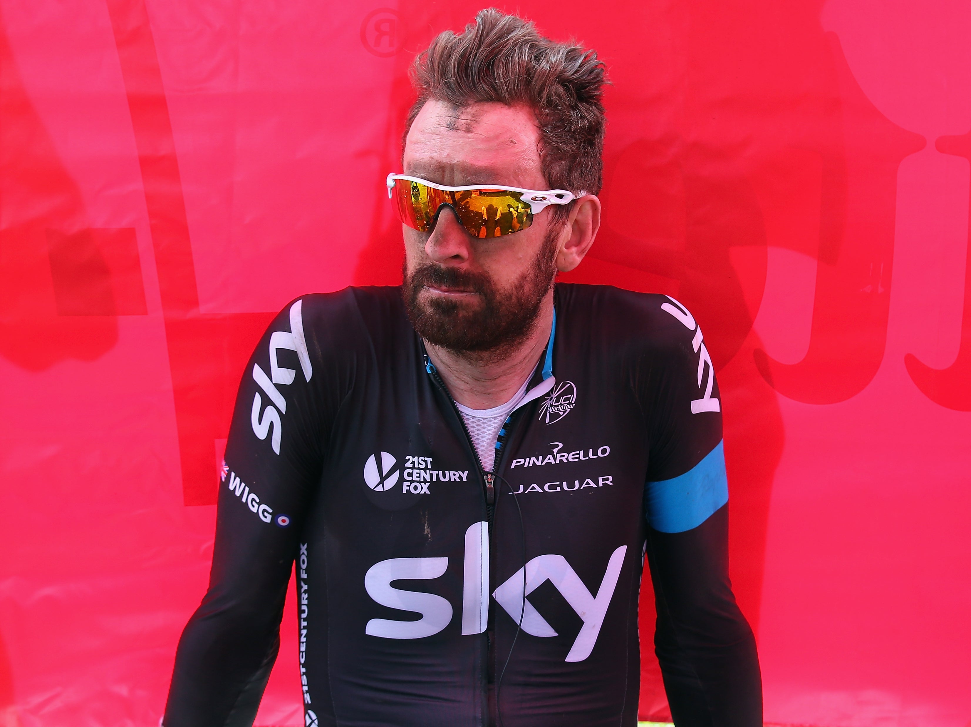 Sir Bradley Wiggins in 2015, during his time with Team Sky