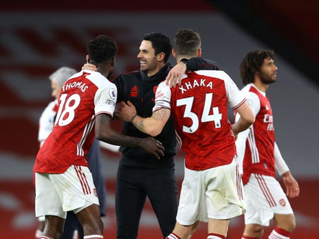 Arteta led Arsenal to a 2-1 victory at the weekend