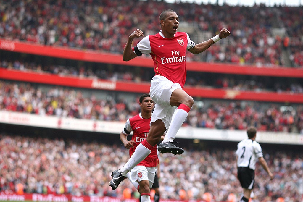 Giberto won the Premier League and two FA Cups with Arsenal