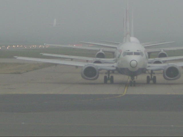 <p>Clarity needed: aircraft lining up to take off from Gatwick airport</p>