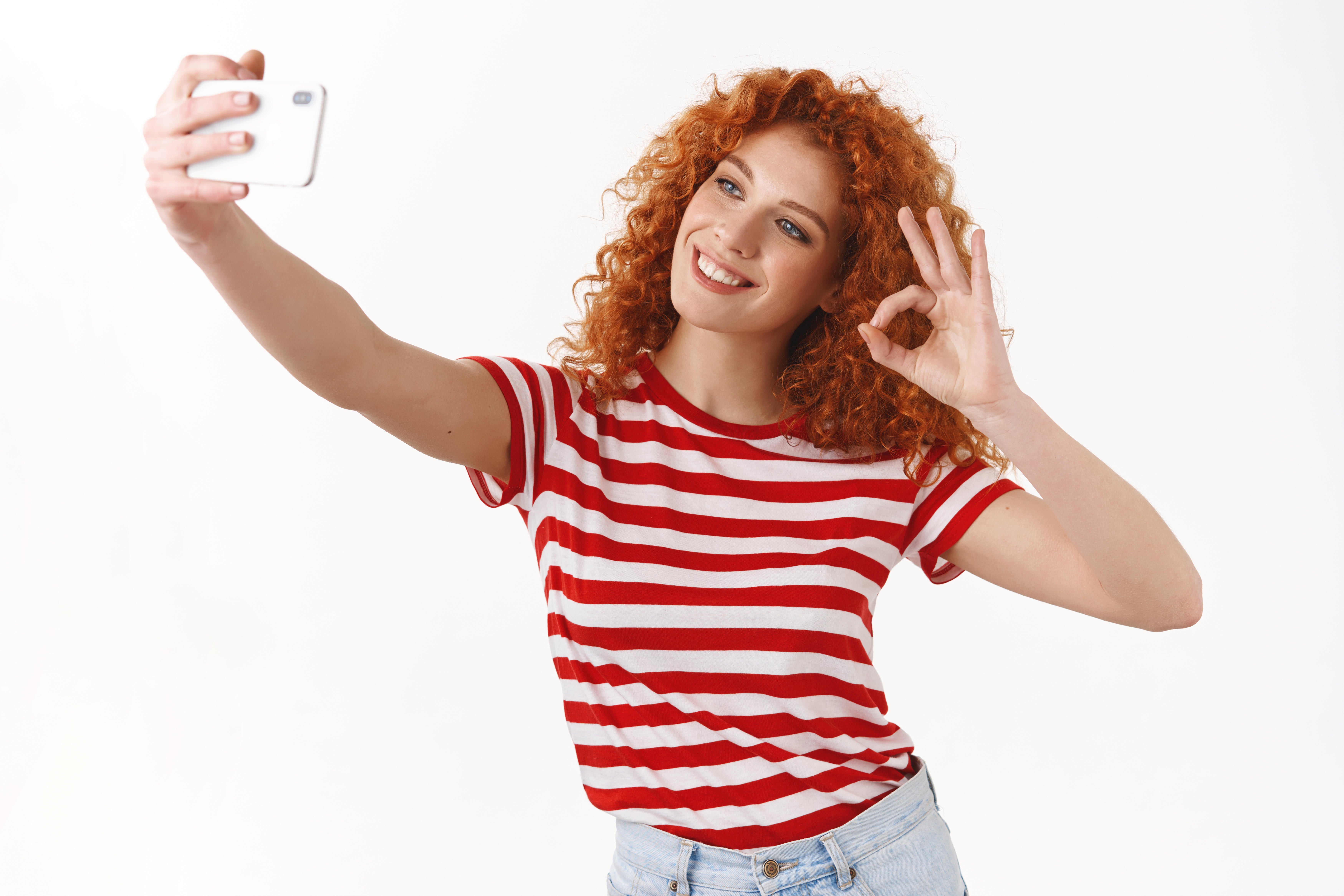 Woman taking a selfie