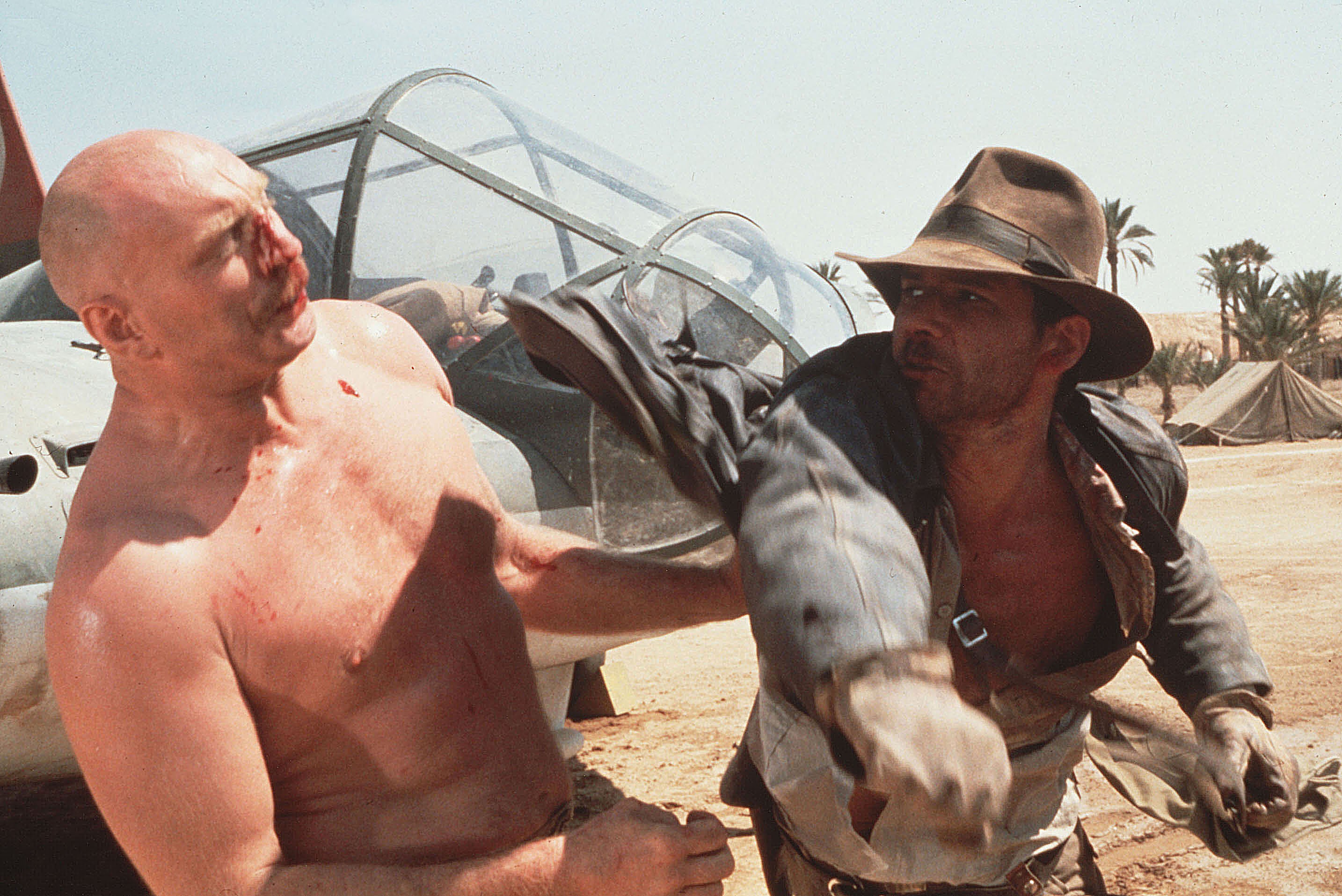 Punch up: Pat Roach and Harrison Ford in ‘Raiders of the Lost Ark’