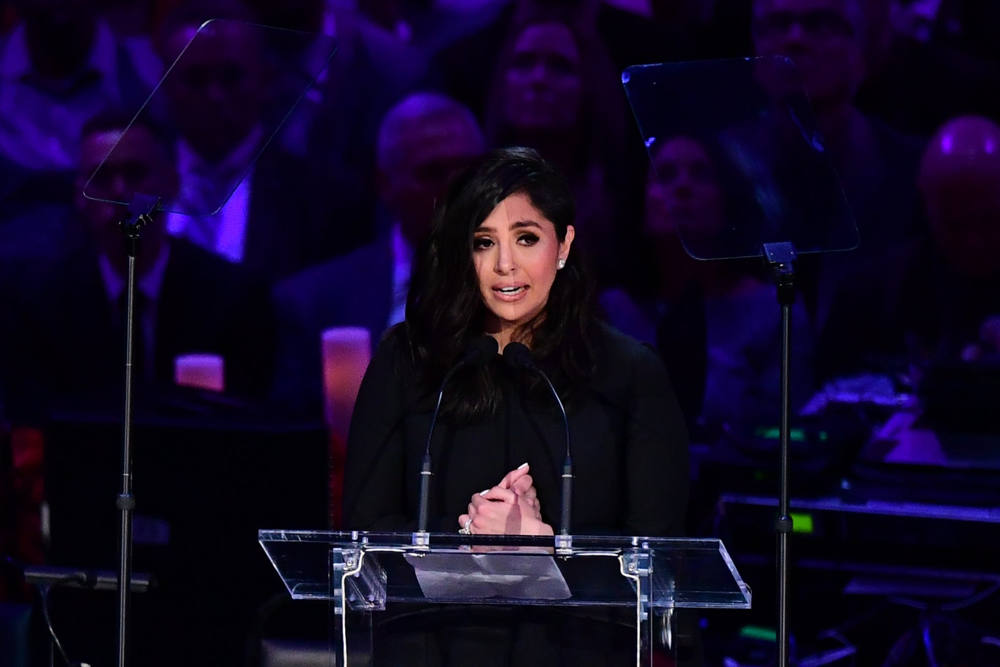 Vanessa Bryant speaks during the “Celebration of Life for Kobe and Gianna Bryant” service in Los Angeles on 24 February, 2020