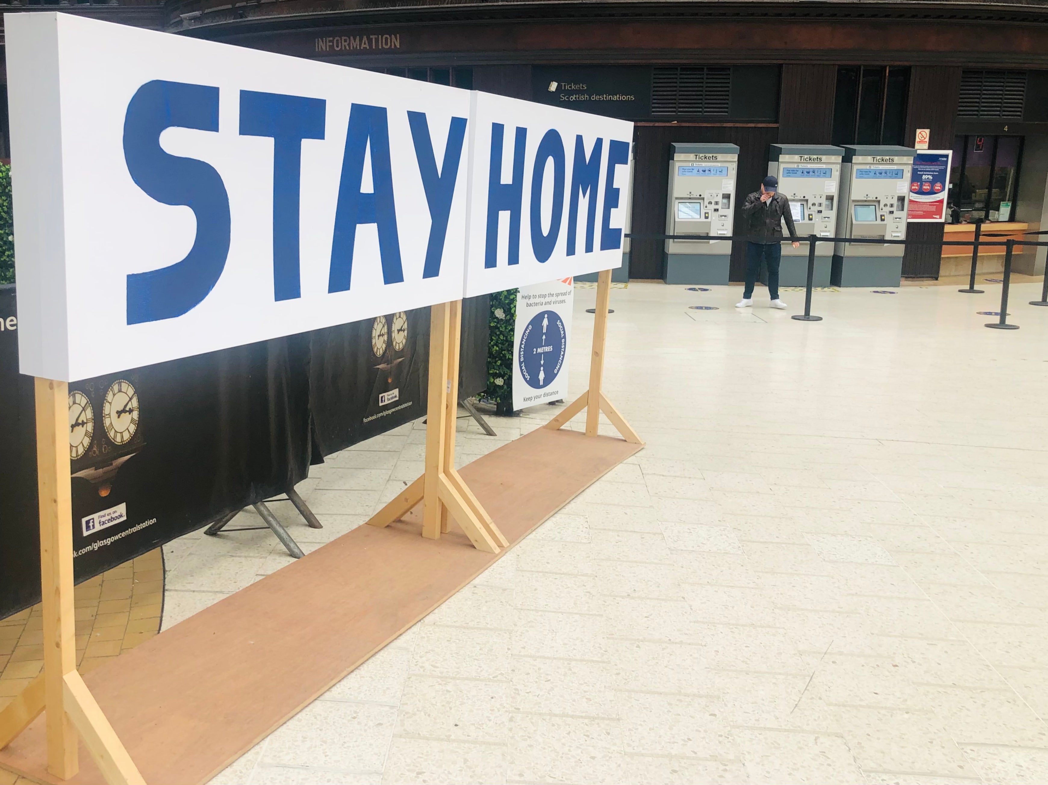 Under orders: Glasgow Central station in June 2020