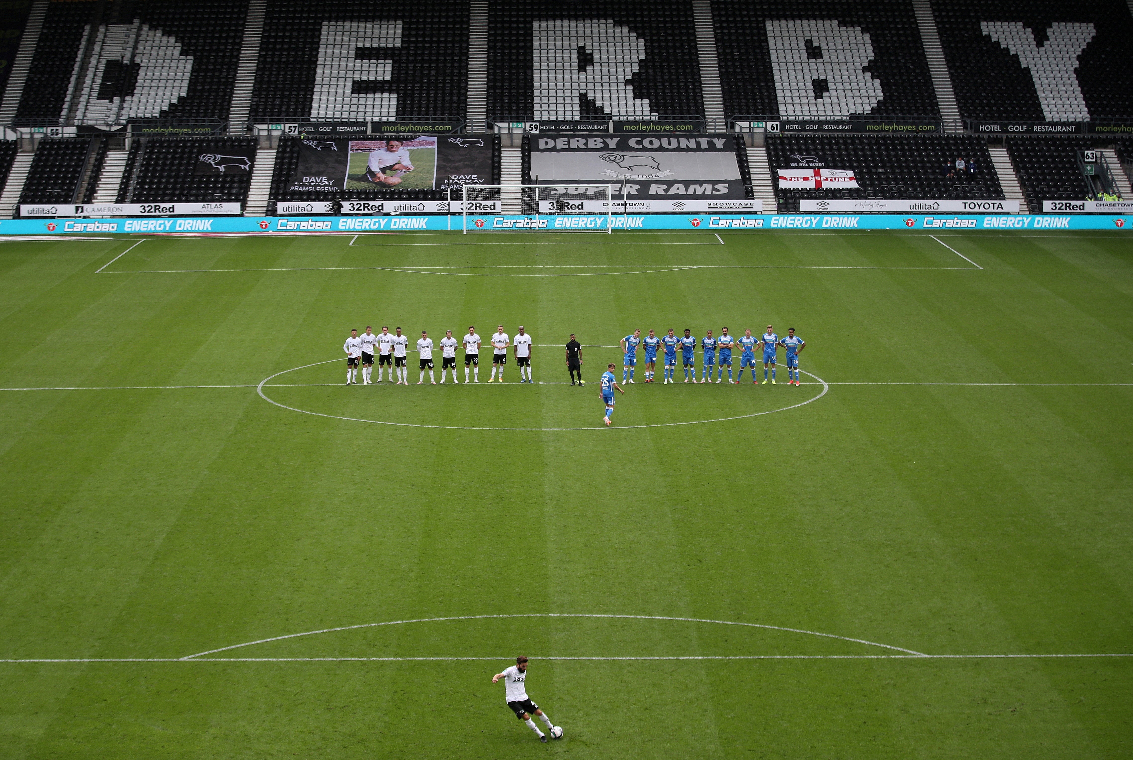 Graeme Shinnie scores a penalty against Barrow which helped Derby to progress to the next round of the Carabao Cup at the Pride Park stadium in September