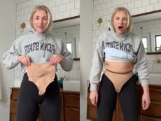 Woman calls out sizing of Kim Kardashian’s Skims shapewear in viral TikTok