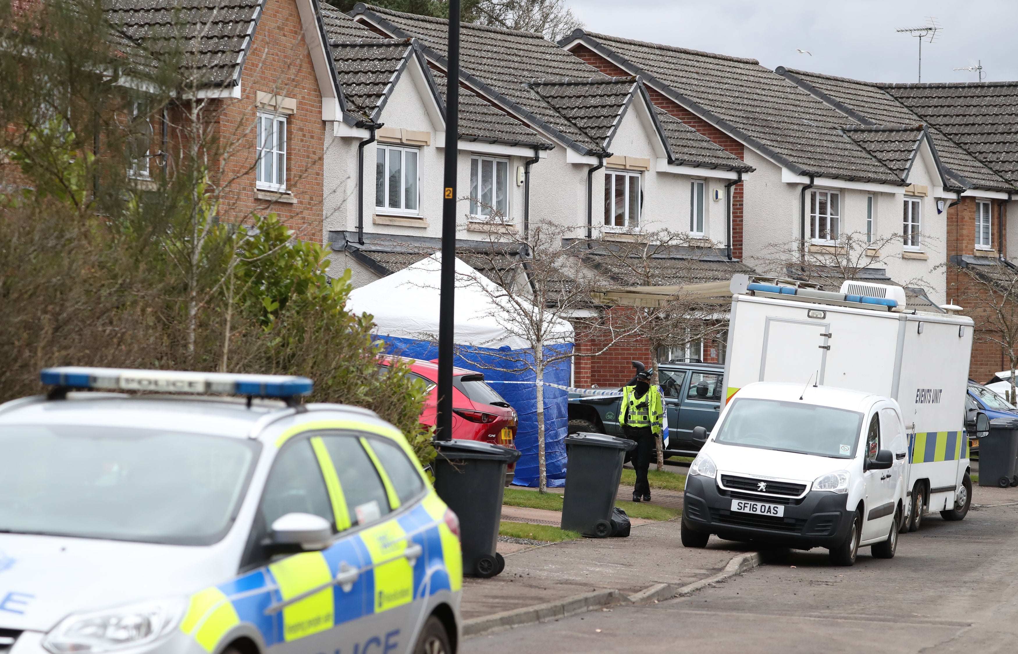 Police at the scene in Dundee in 2021