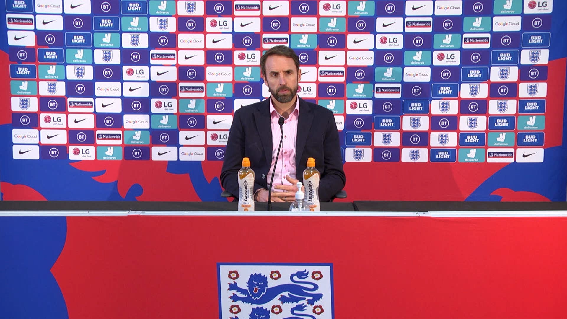 Gareth Southgate speaking to the media