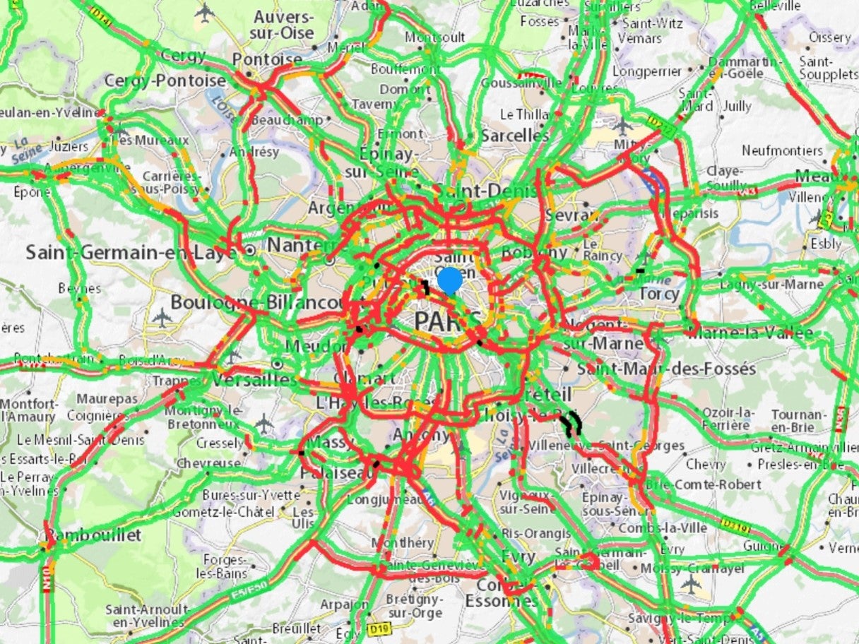 Road traffic was also unusually high on Friday afternoon with severe traffic jams