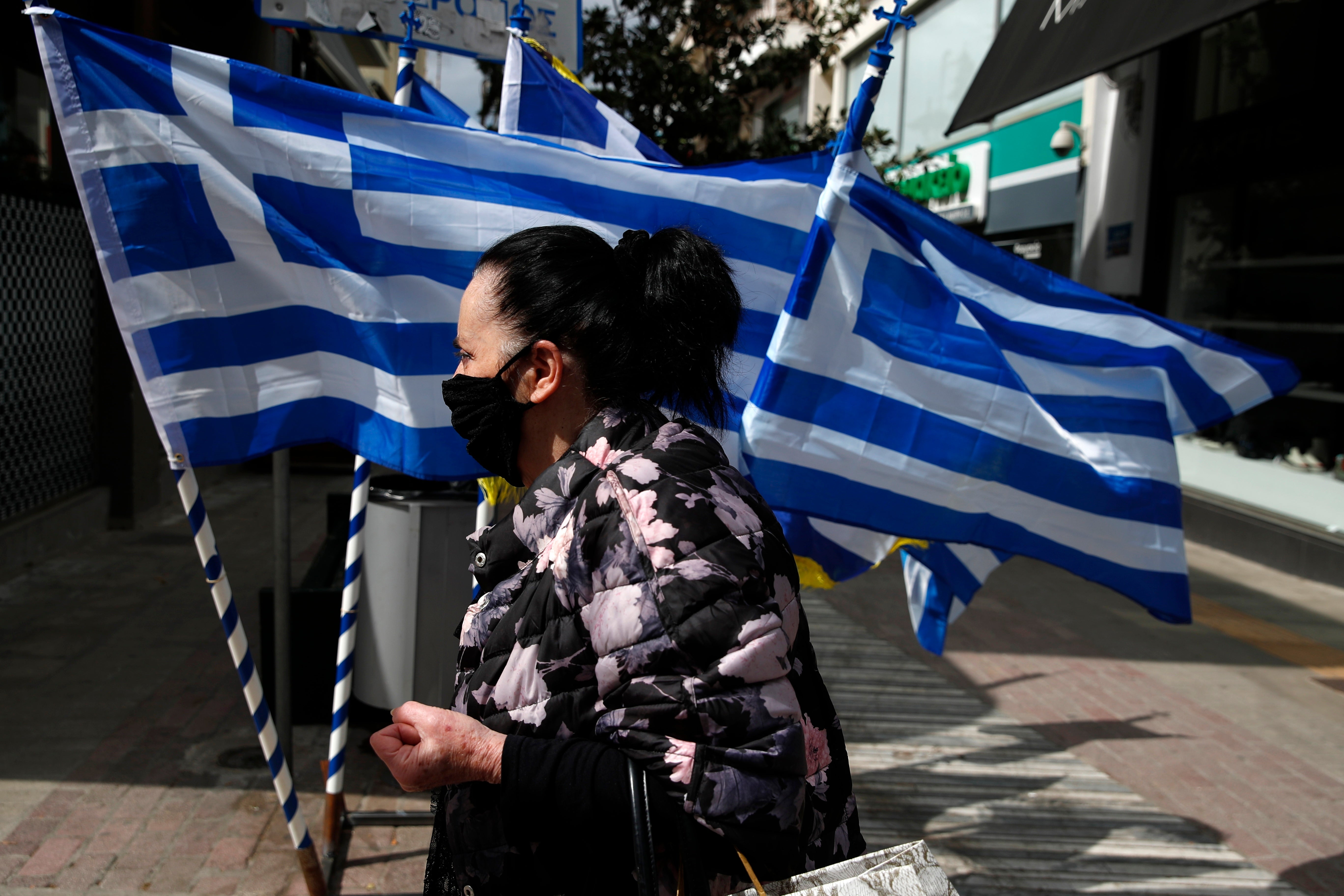 Virus Outbreak Greece Independence Anniversary