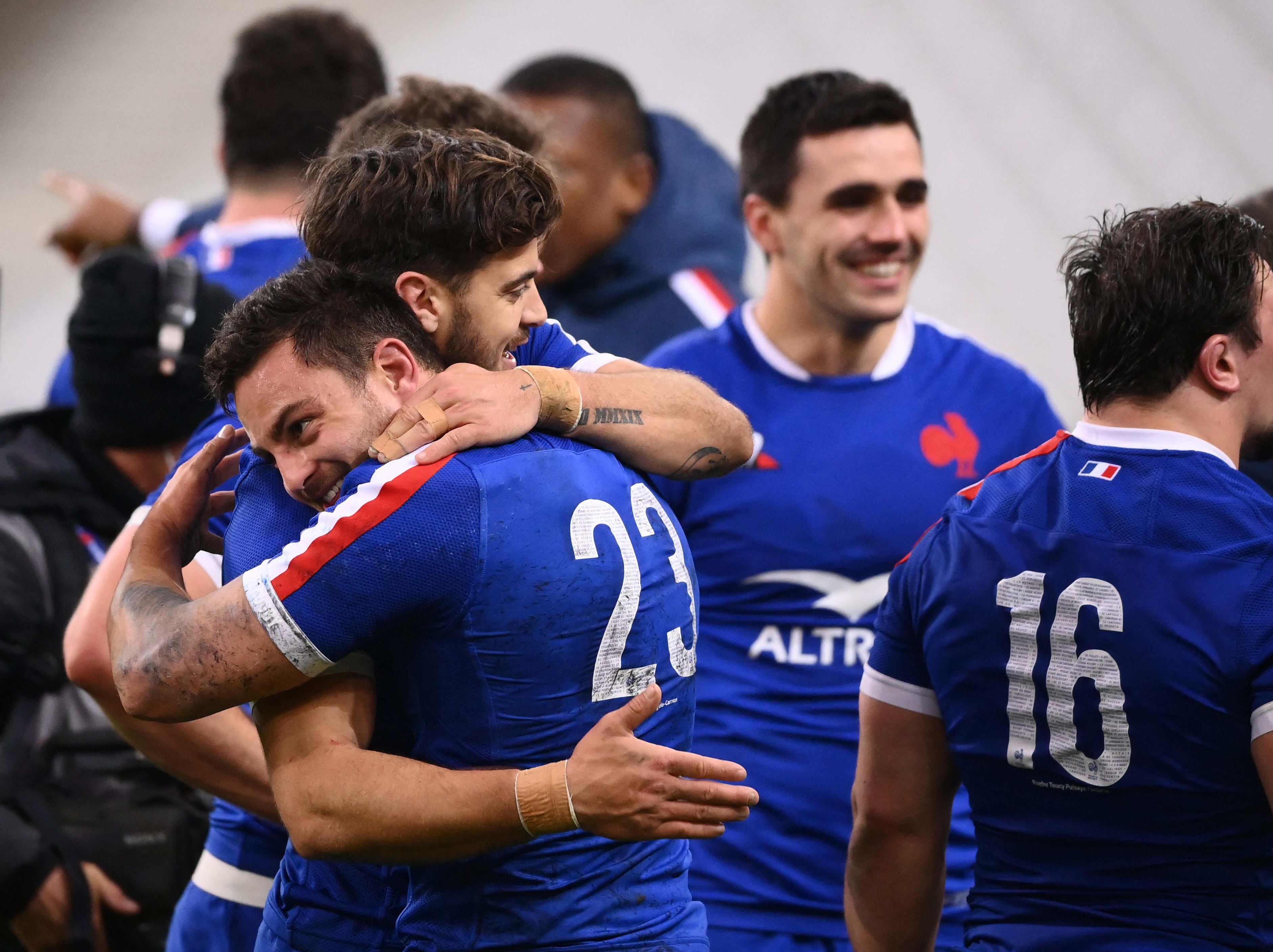 France celebrate their victory