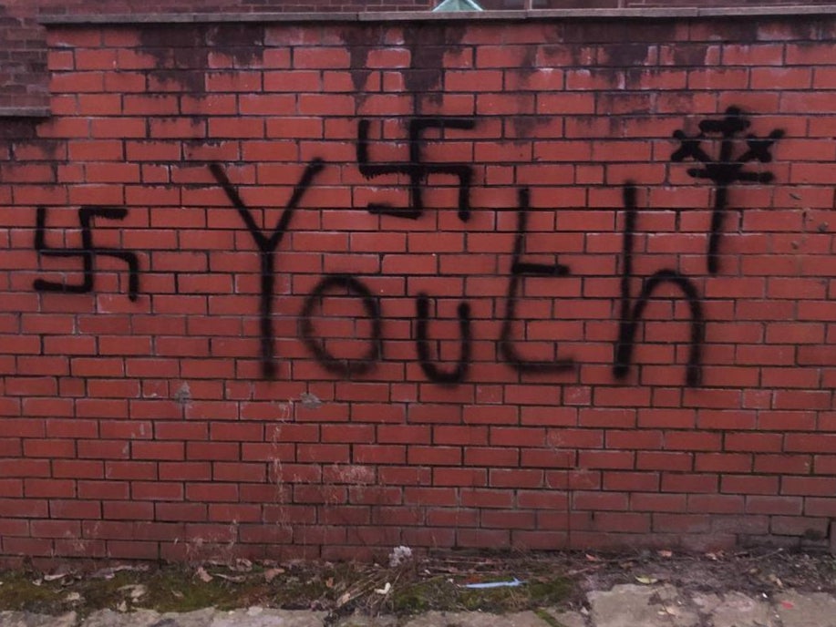 Graffiti by a British member of the National Partisan Movement